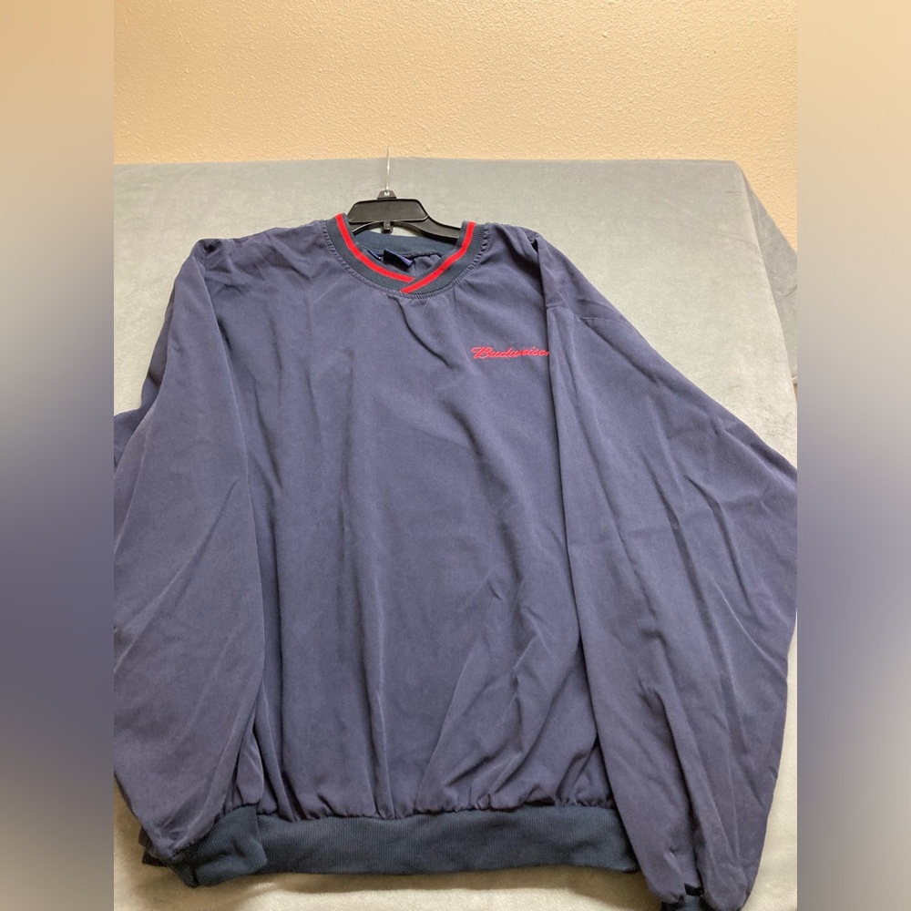 Vintage 90s-2000s King Louie Budweiser Pullover Jacket Navy Blue Size 2XL
